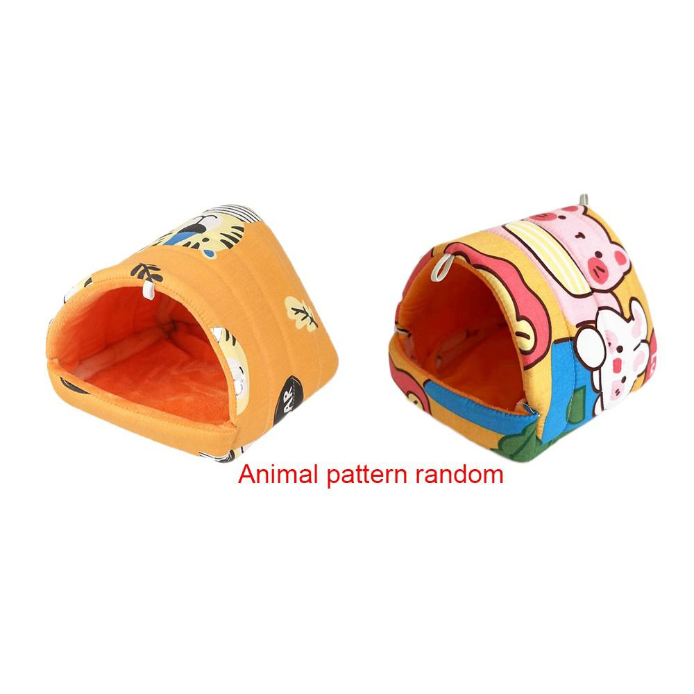 Leuke Mini Kooi Konijn Eekhoorn Winter Warm Mat Cavia Nest Hamster Huis Kleine Dier Slapen Bed Huisdier Opknoping Kooi: S / Donkergrijs