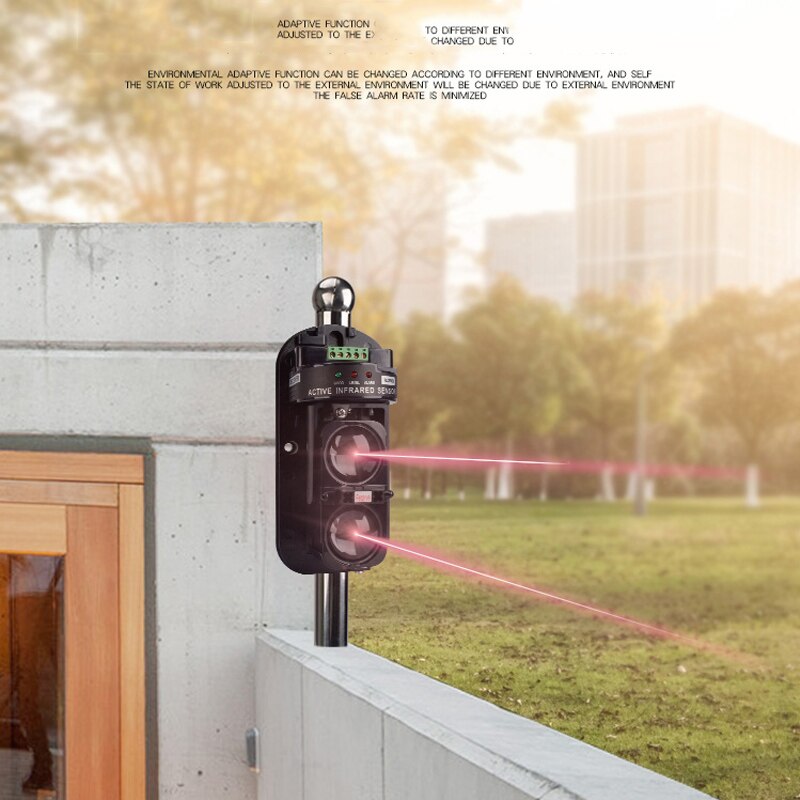 Outdoor Intrusion Alarm Infrared Detector Burglar Alarm ABT-100 Photoelectric Dual Beam Perimeter Fence Window Photocells Sensor