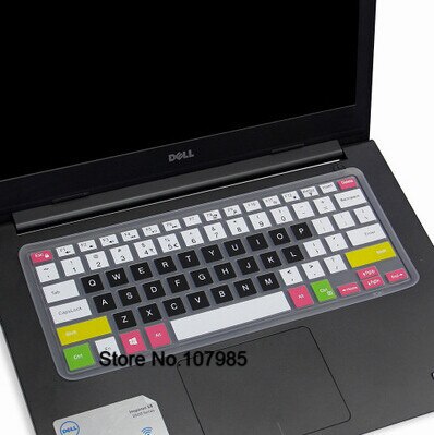 Silicone toetsenbord cover skin Voor DELL XPS 15 XPS15-9550 9560 9570 15MF Pro 5578 7558 7568 7569 7572 15W /WR Vostro 15 5568 7568: Candayblack