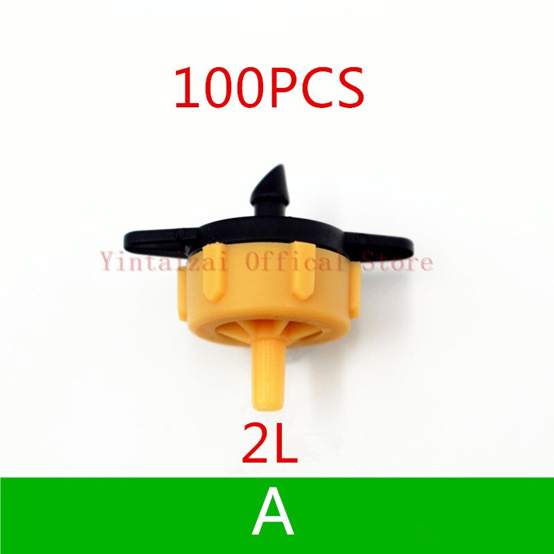 100PCS Pressure Compensating Dripper Adjustable Drippers Flag Emitters For Greenhouse Watering Drip Irrigation Fittings