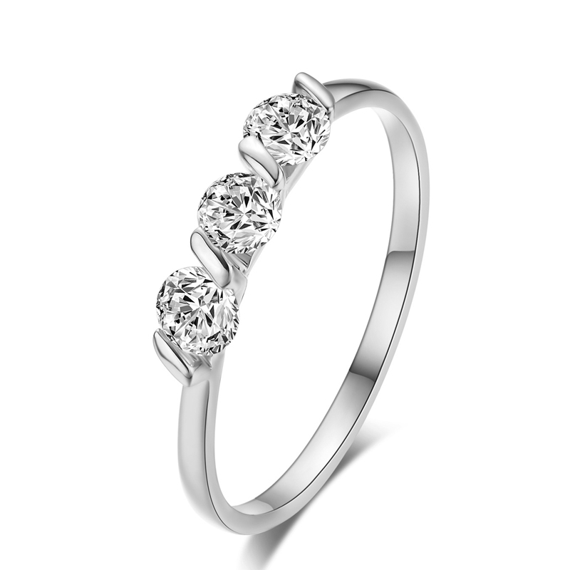 CC Sieraden Mode-sieraden Ringen Voor Vrouwen Rose Gold CZ Kleur Eenvoudige Romantische Bridal Wedding Verlovingsring Anello CC1032: 6 / CC1032a