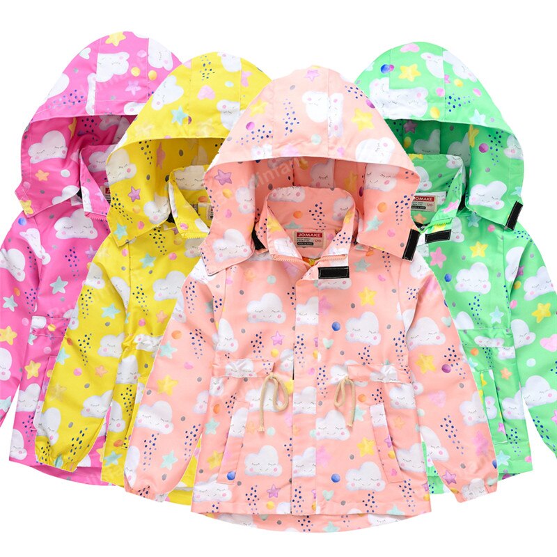 Child Girl Clothing Spring Windbreaker Autumn Jacket for Girls Trench Coat Zipper Cute Kids Outerwear Children Clothes 2-9year