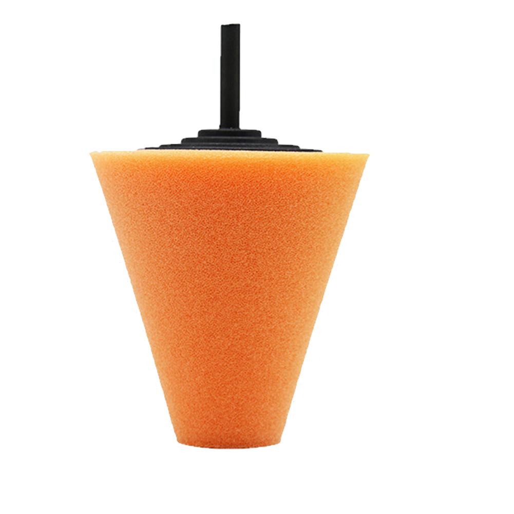 T80/t60/t40 roda de carro urnishing espuma esponja almofada de polimento pneus cubos de roda máquina de disco de polimento cone-forma cubos de roda disco: Laranja