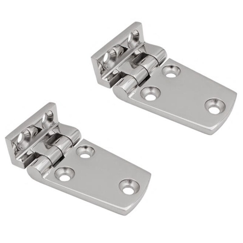 2Pcs Stainless Steel Flush Door Hatch Compartment Folding Bending Hinge Casting for Boat Marine Boat Accessories Marine