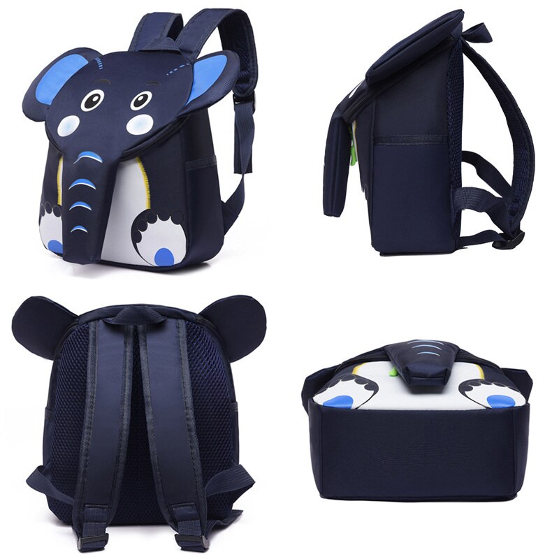 Subiu Sacos De Escola para Meninas Meninos Elefante Criativo 3D Projeto Animal Crianças Sacos de Crianças Mochila Mochila Escolar Dos Desenhos Animados Schoolbag