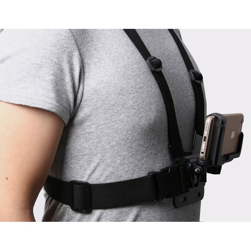 Chest Strap Mount with Phone Clip Bracket Universal for iPhone X/8/7 Plus/6 6 6Plus Huawei Samsung Outdoor Sports Phone Shooting