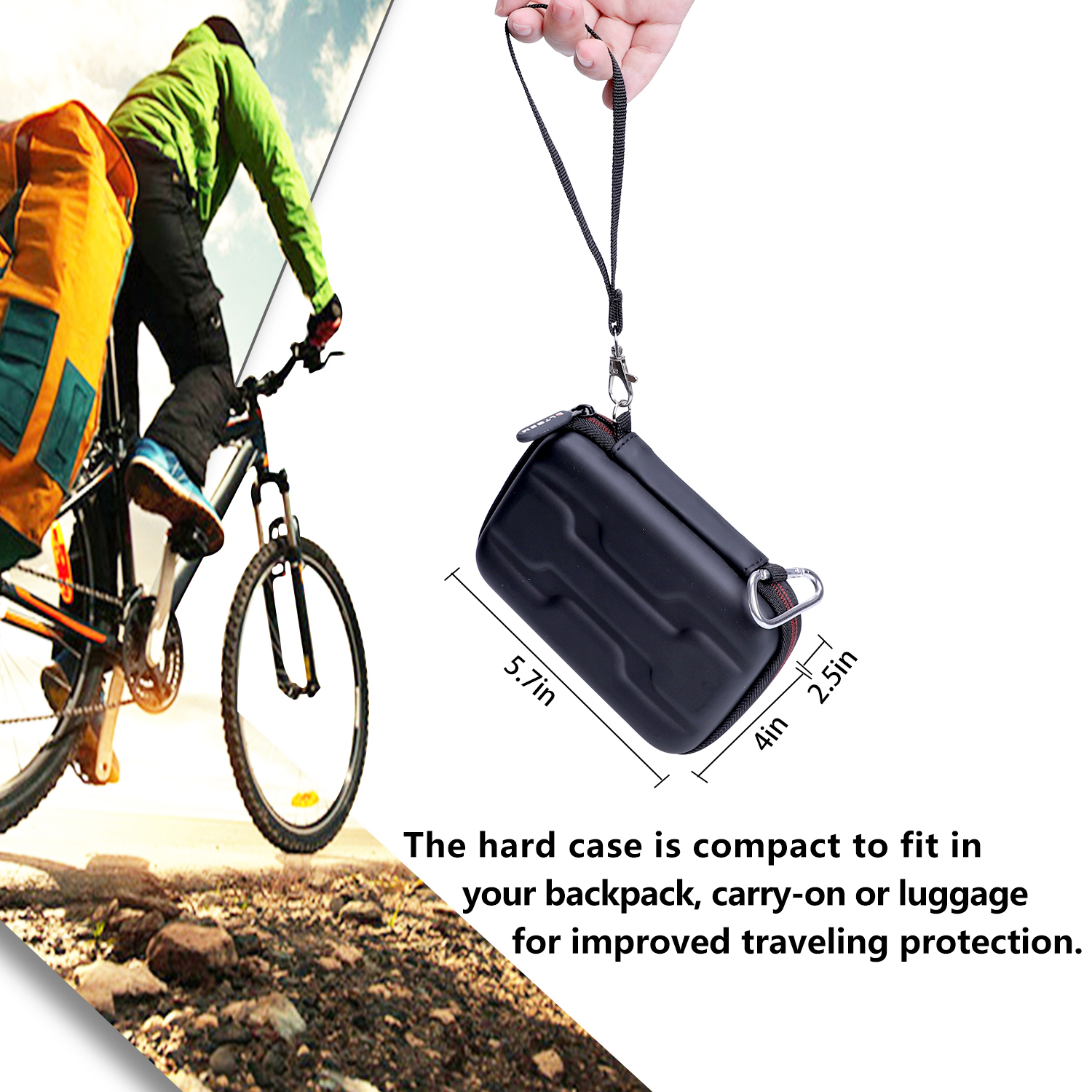 LTGEM EVA twardy futerał robić Samsung T7 dotykać przenośny SSD-500 GB-USB3.2 rodzaj.2 zewnętrzny dysk SSD metaliczny czarny (mu-PC500K/WW)