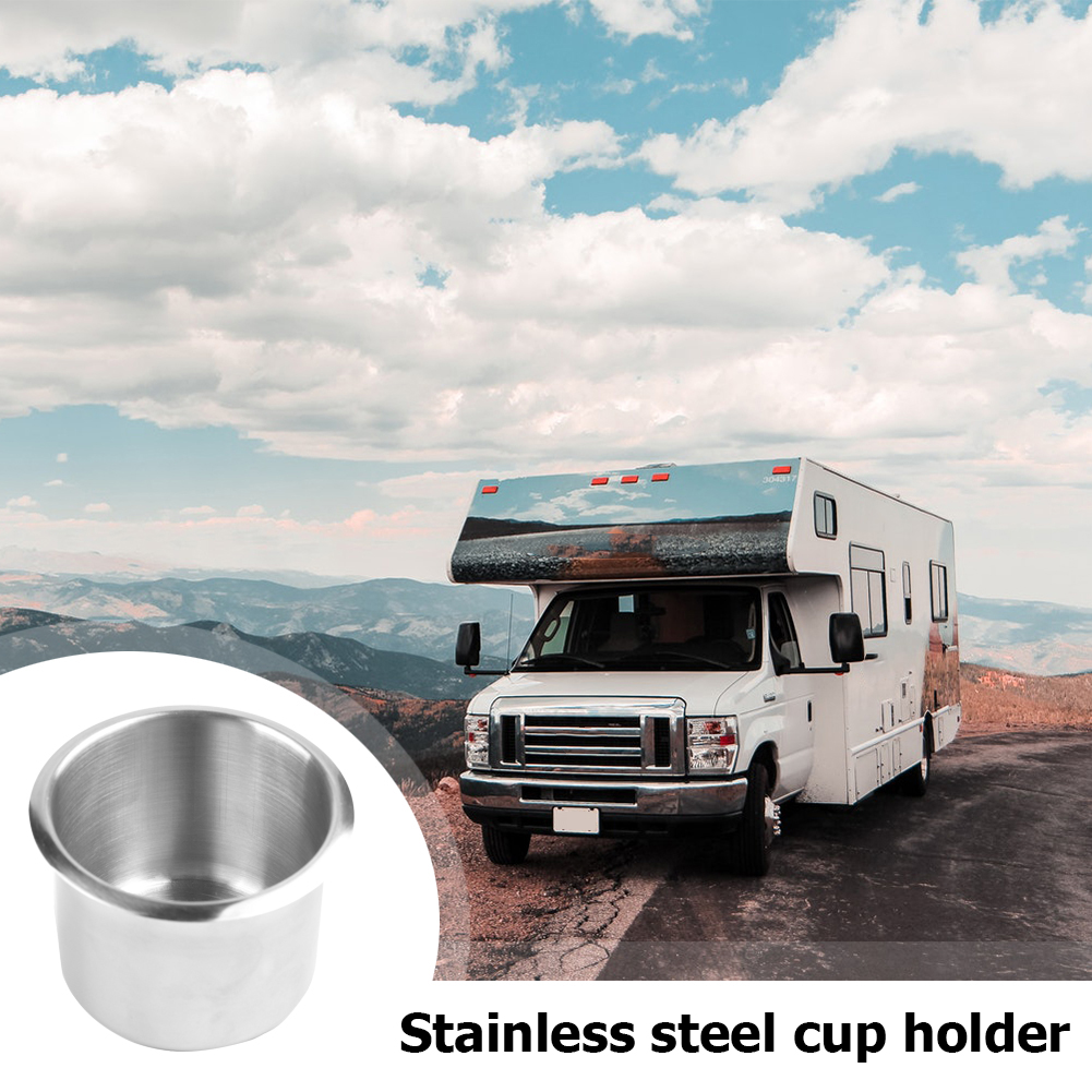 1pc Stainless Steel Cup Drinking Holder for Car Truck Marine Boat Camper Barge
