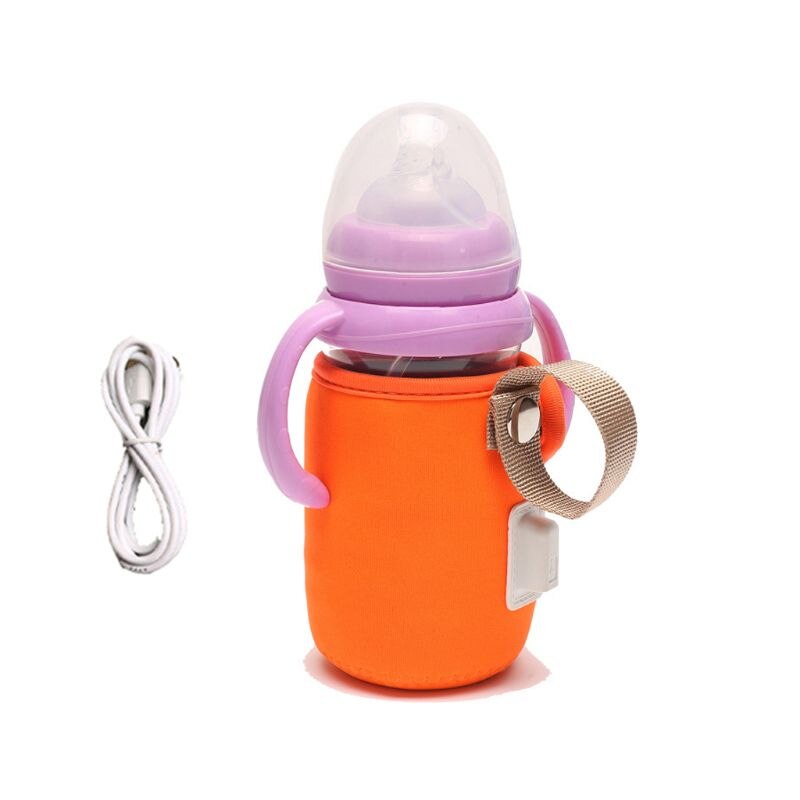 Usb sutteflaskevarmer bærbar rejsevarmer sutteflaskepose til spædbørn  a2ub: Orange