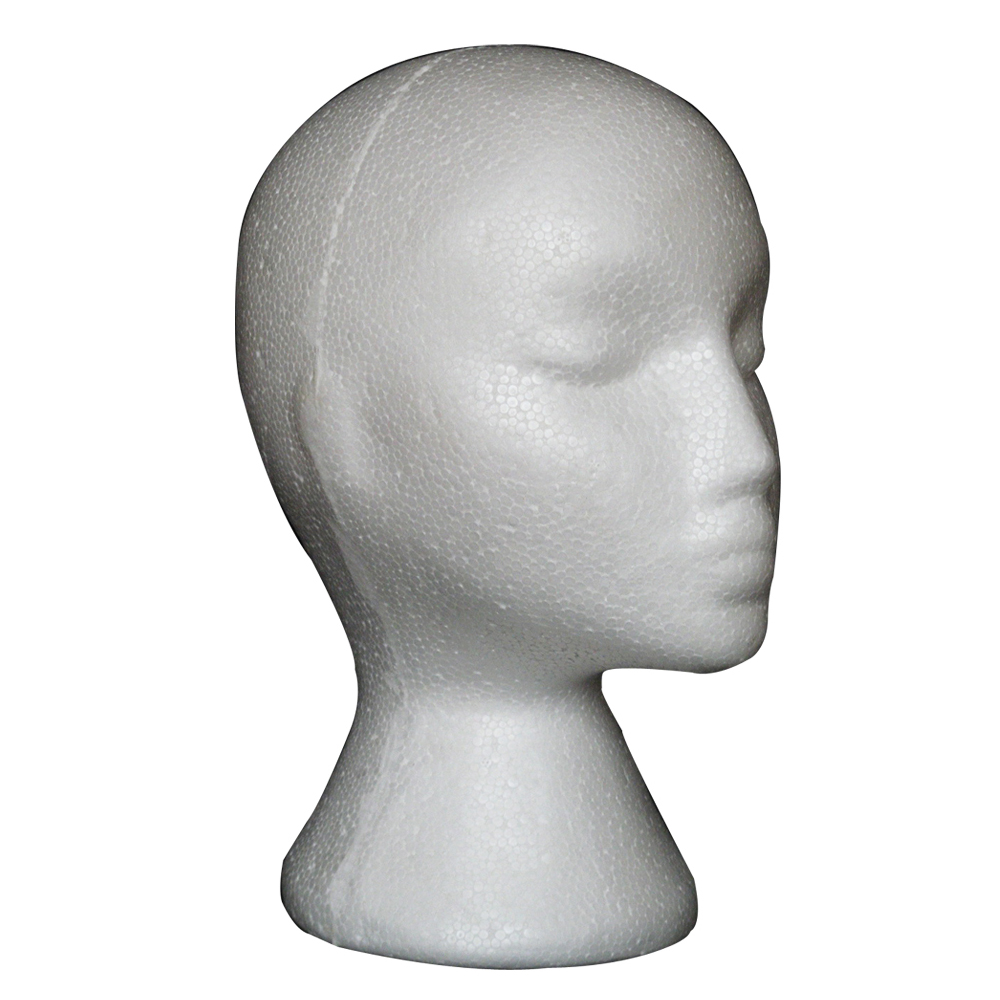 Women Foam Head Practical Styrofoam Head Model Polystyrene Durable Portable Mannequin Head For Wig Stand Glasses Hat Display