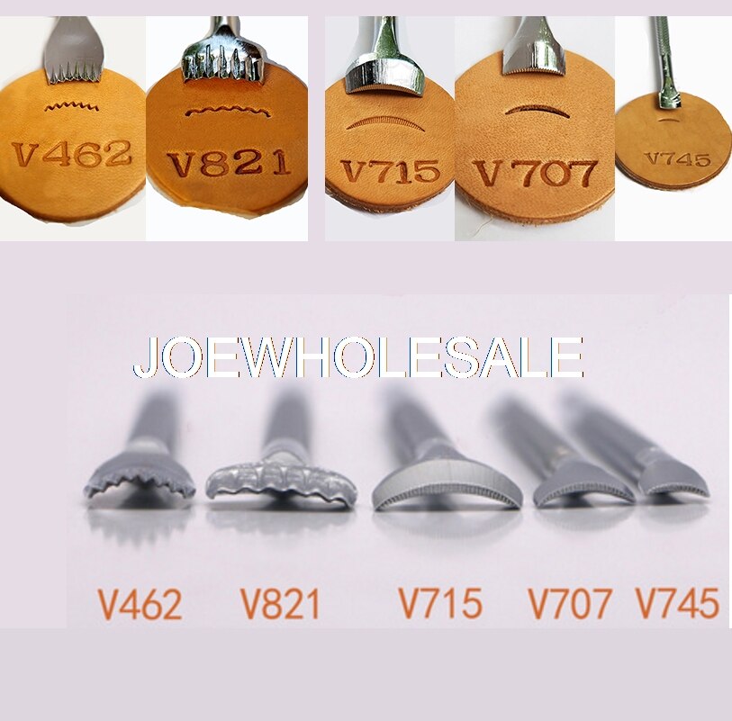 Nahkatyöpainatustyökalut  v821/v462/v715/707/745, nahkaista metallileimasinta