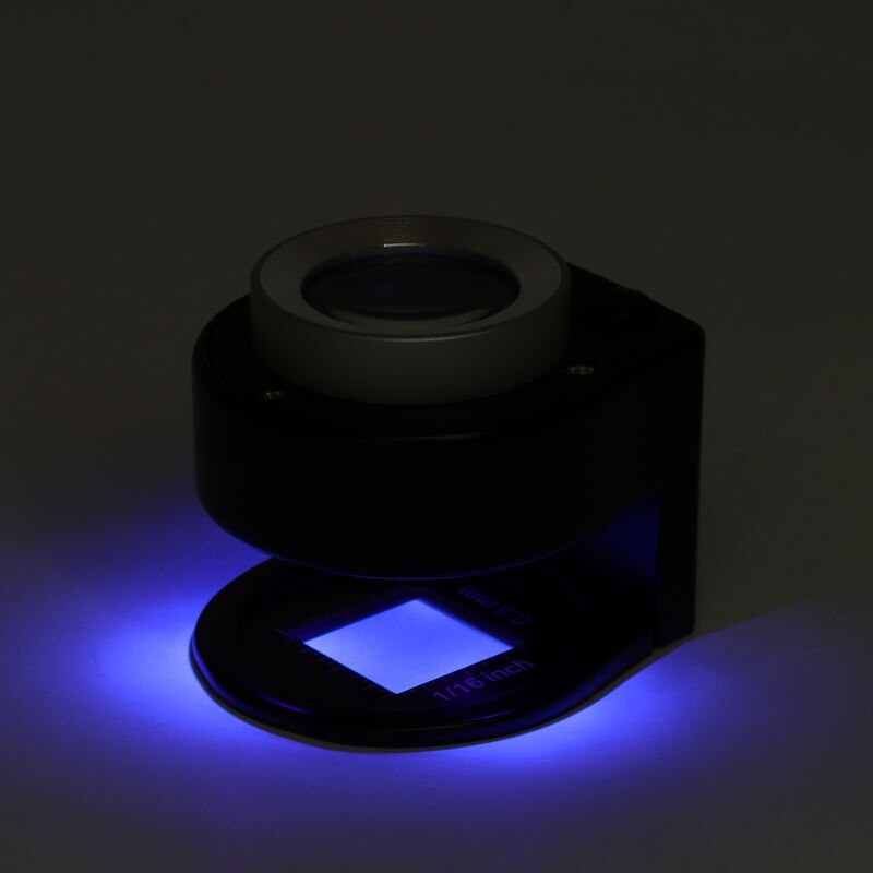 30X lupa portátil con escala LED lámpara falsificada con lámpara púrpura luz caligrafía joya impresión identificación M