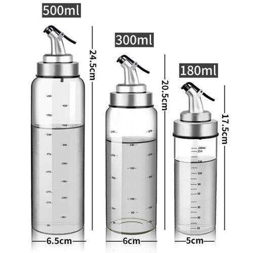 Koken Kruiden Fles Dispenser Saus Fles Glas Opslag Flessen Voor Spice Glas Olie Spuiten Azijn Creatieve Keuken Gereedschap: A Set