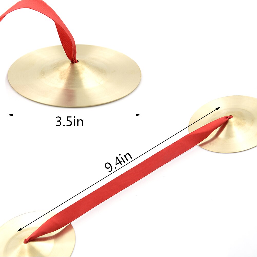 1 par små söta cymbaler musikleksaker koppar cymbaler