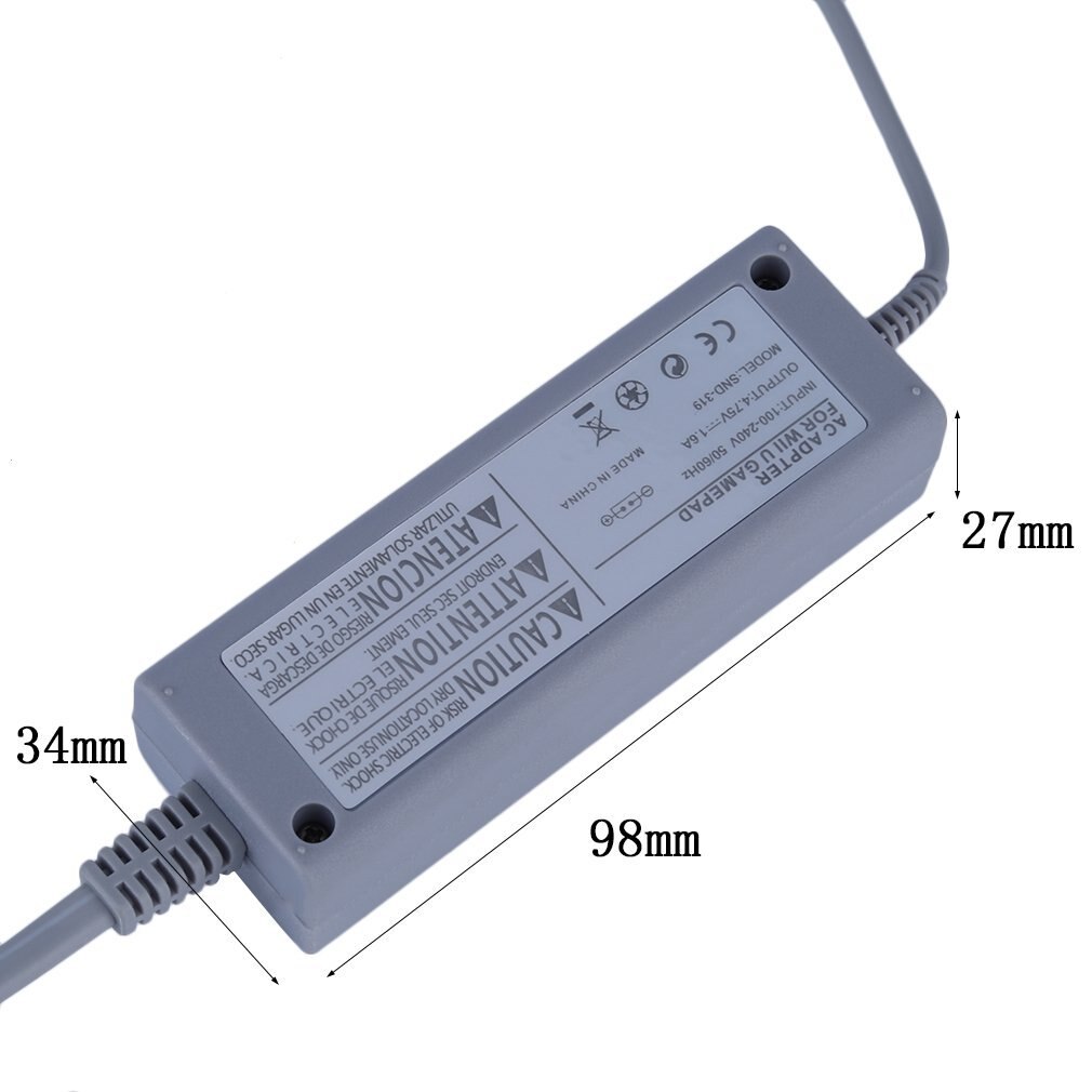 Nuovo AC Adattatore di Alimentazione del Caricatore Della Parete Cavo di Ricarica Intercambiabili Per Nintendo Controller Spina DEGLI STATI UNITI Grigio