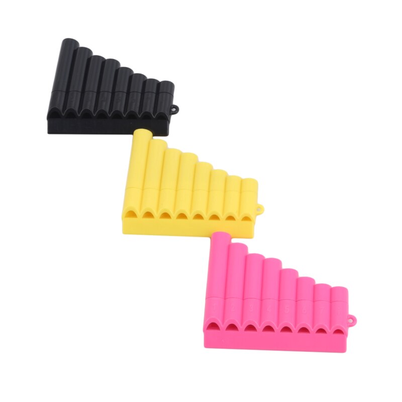Flauta de madera de 8 tubos de plástico para niños, Flauta de Pan hecha a mano, instrumentos musicales