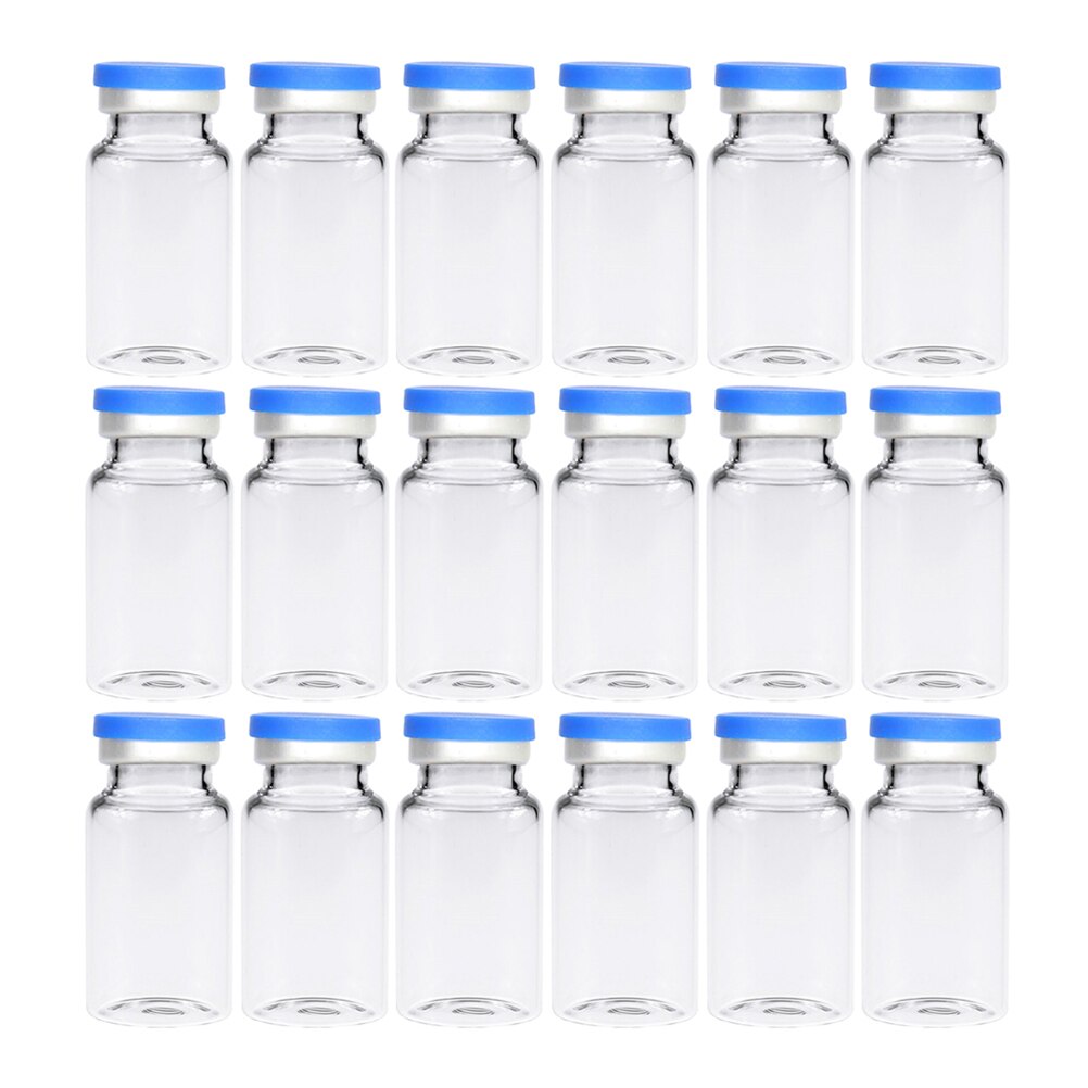 30pcs Glass Vials 10ml Liquid Medicine Dispenser Medicine Bottles with Caps