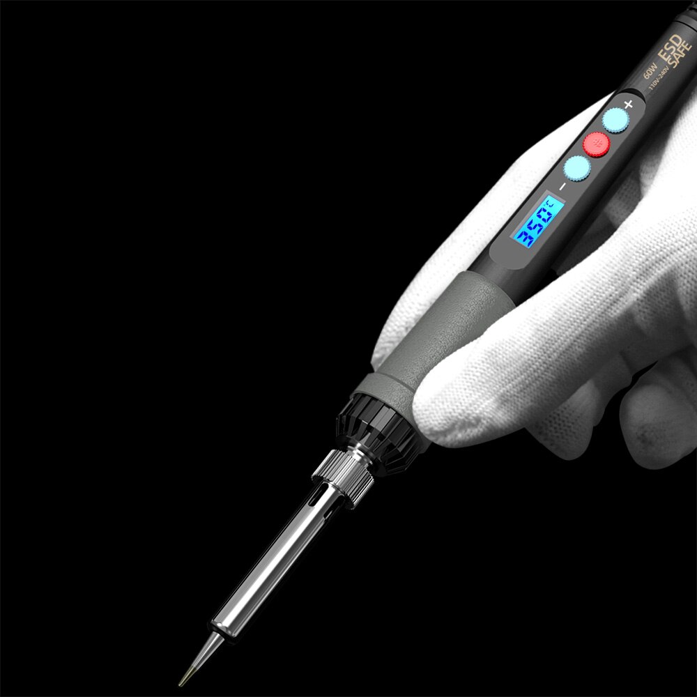 1 Set 60W Electric Soldering Iron LED Digital Display Adjustable Temperature Control Handle Pencil Welding Solder Station Kit