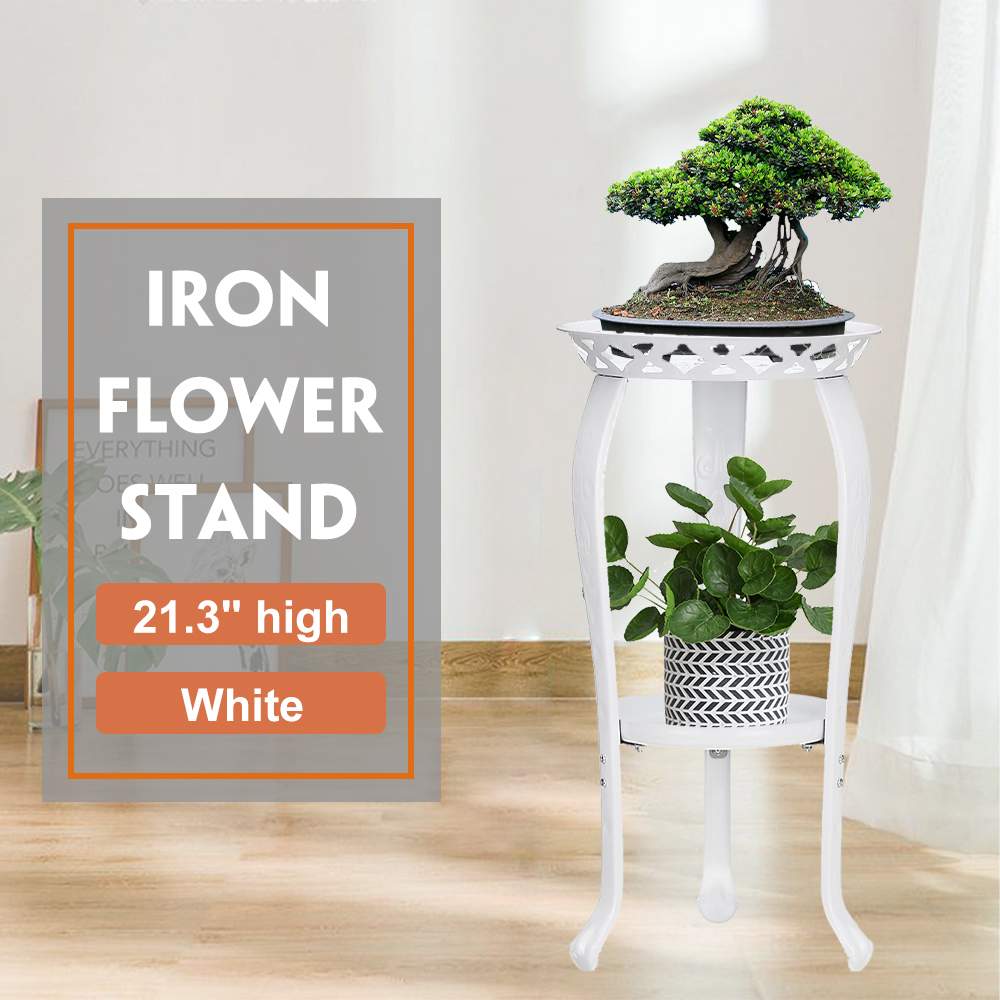2 Tiers Plant Stand for Flowers Floating Shelf Plant Pot Stand Indoor Garden Plant Holder Shelves for Living Room Balcony Decor
