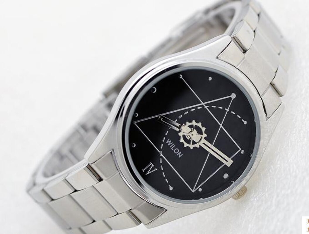 CHINO WILON – montre de Couple pour amoureux, à Quartz analogique, en acier inoxydable, Code Da Vinci, 2318G,: Black Dial Lady Size