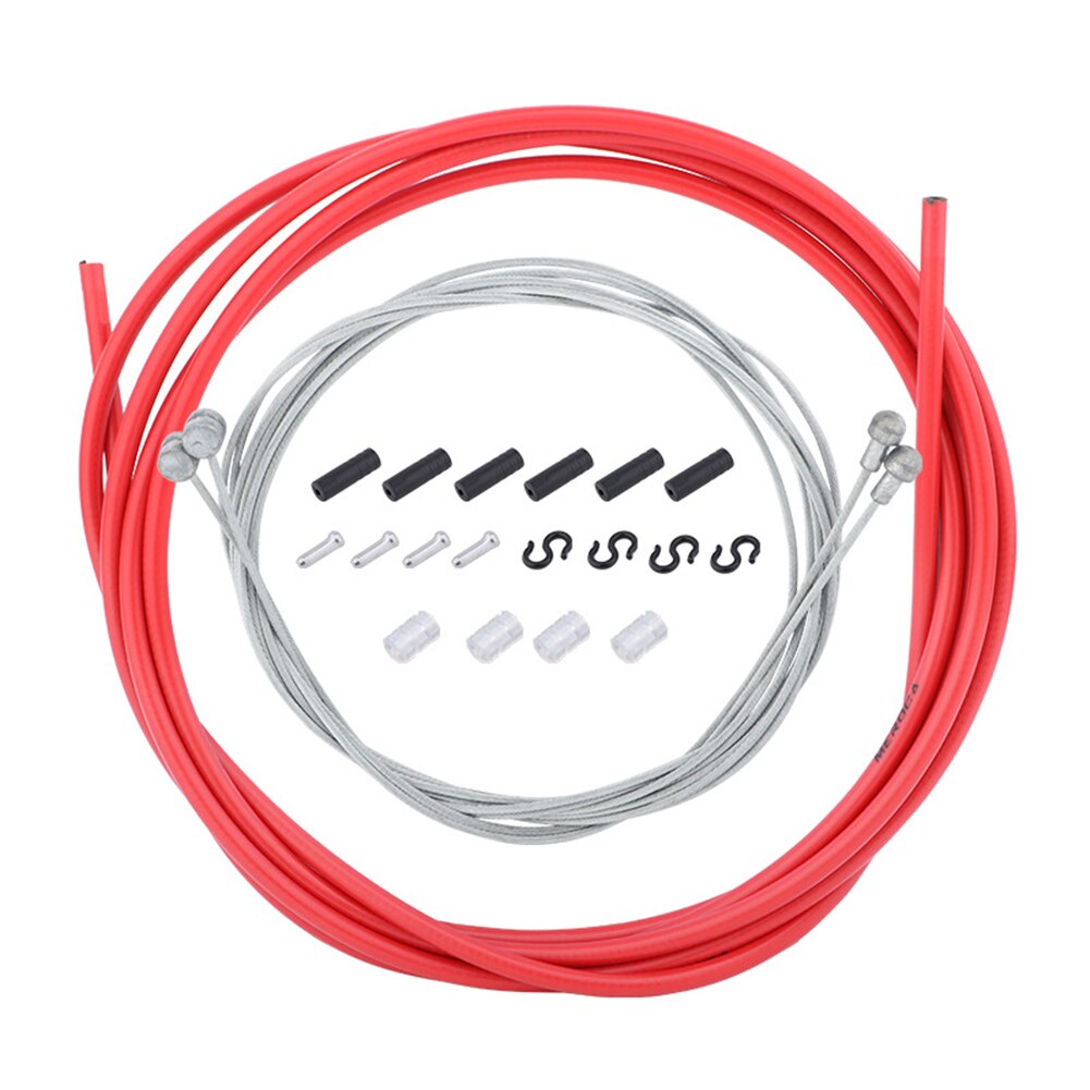 Mountain Road Bike Brake Line Cable Replacement MTB Bicycle Derailleur Shift Inner Tube Wires Cycling Equipment: Red Brake Set