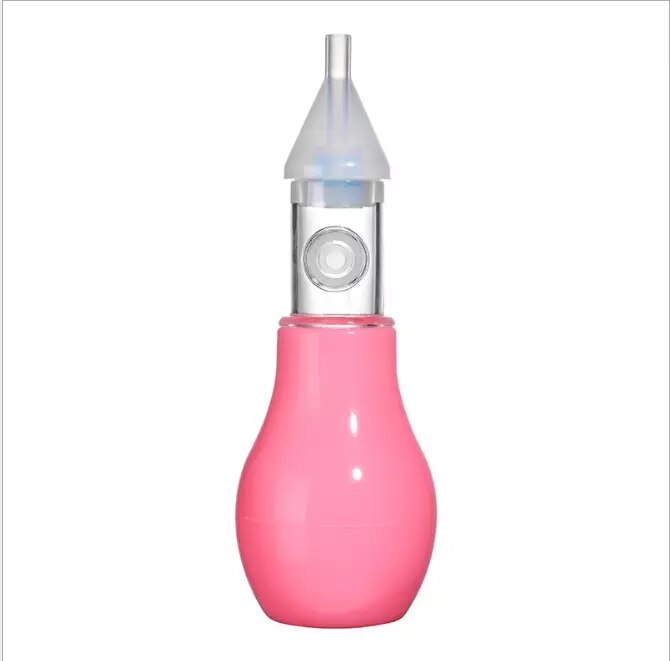 Neugeborene Kleinkind Silikon Nasal- Aspirator Pumpe Typ kalt Nasal- Schleim Reiniger Antibackflow Baby Nasal- Aspirator sicher Vakuum Saugnapf: Rosa-2