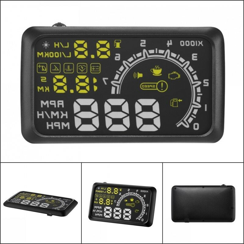 Universal HUD Head Up Display OBD2 5.5 inch Auto HUD Display HUD A8 OOBD 2 Digital Speedometer Windshield