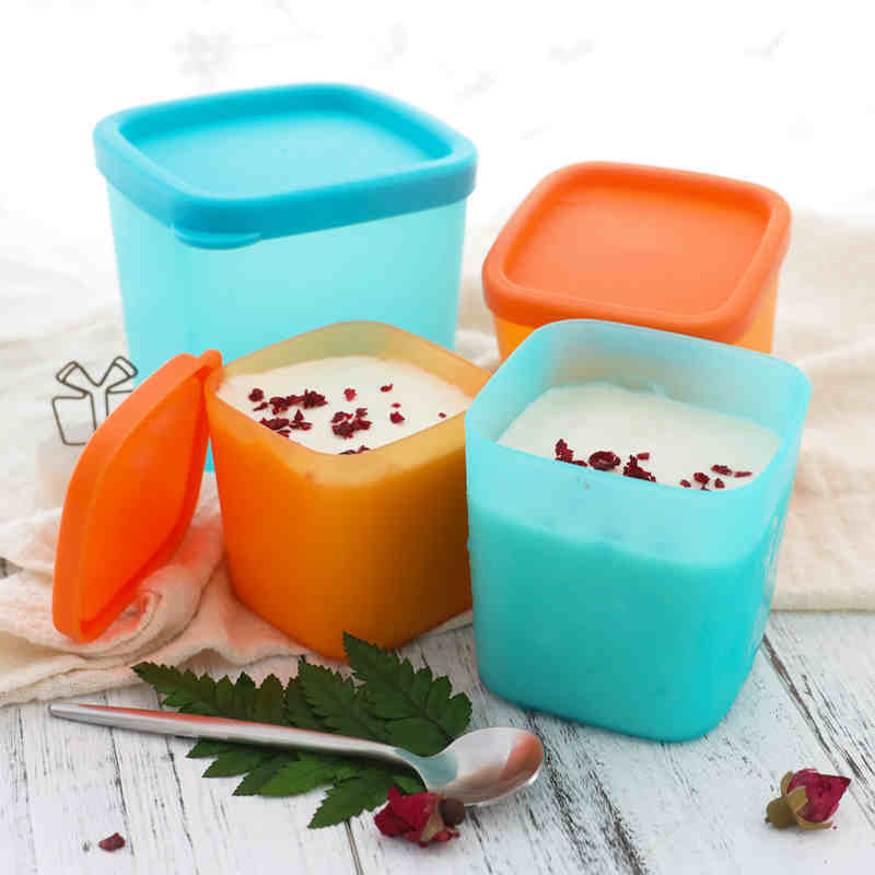 230ml/380ml/750ml 5pcs sealed Ice cream box with cover food grade diy ice cream tub household ice cream ice mold dessert box