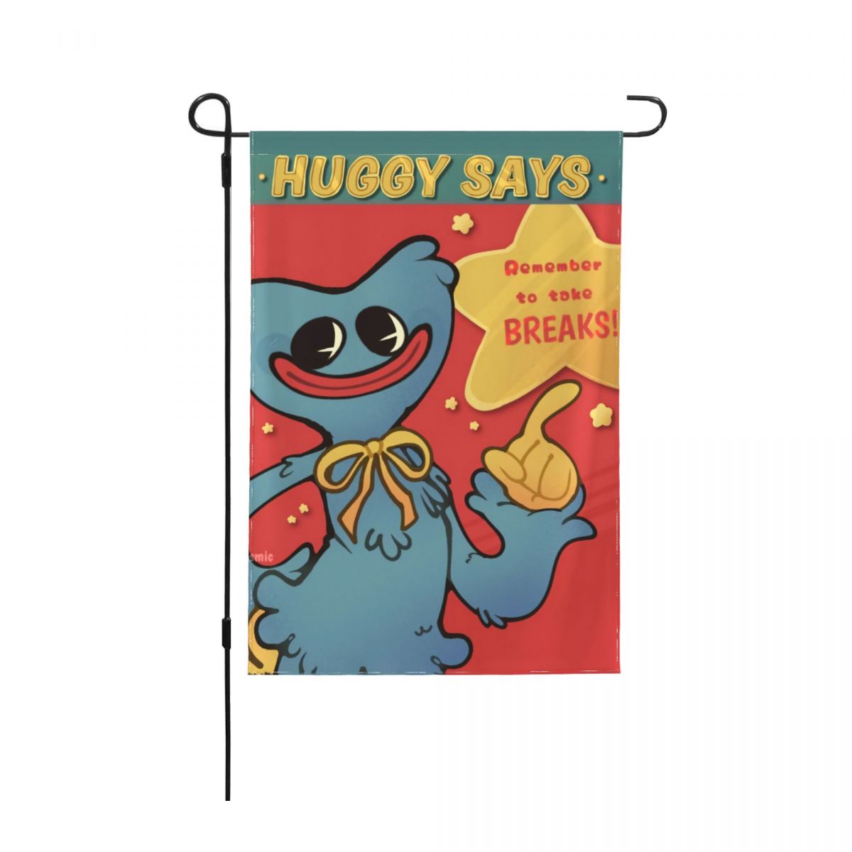 Poppy Playtime Huggy Wuggy Garden Flag Double-sided Printing Decorative Yard Banner Flag Party Outdoor Home signs: 6 / 32 x 48CM