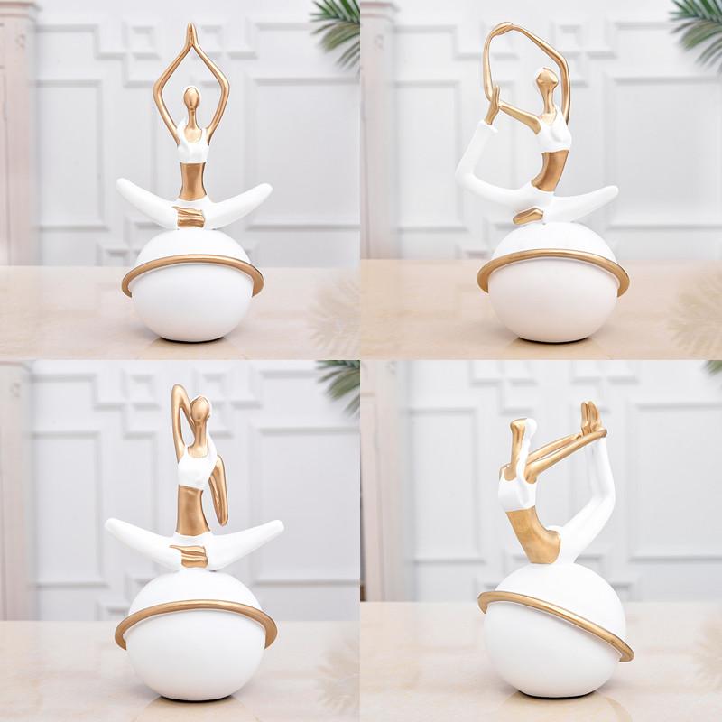 Nordic Style Girl Resin Decoration Indoor Character Decoration Accessories Desktop Model Sculpture