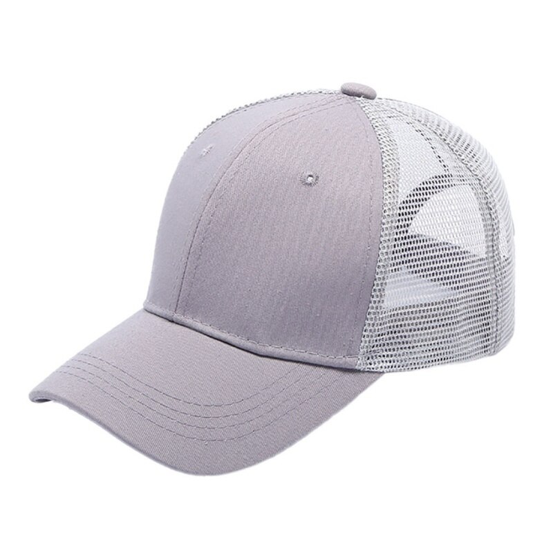 1pc Paardenstaart Cap Vrouwen Mannen Katoen Verstelbare Zonnescherm Mesh Zonnehoed Sportkleding Accessoire: QH