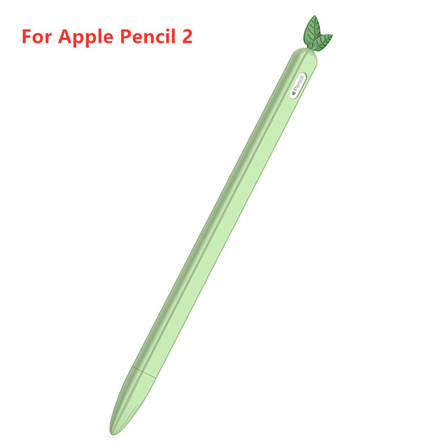 Coque de protection Anti-perte pour Apple Pencil 2, étui en Silicone pour iPad 1/2, stylet protecteur: Green-2nd