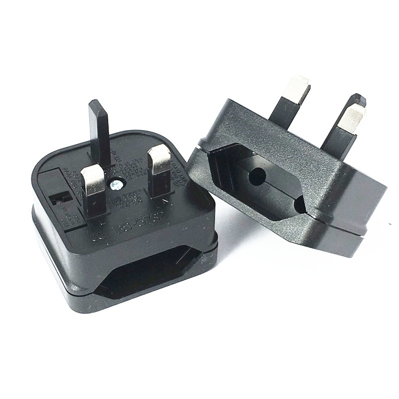 1Pc Europese Euro Eu 2 Pin Naar Uk 3Pin Stopcontact Travel Plug Adapter Converter Nieuw
