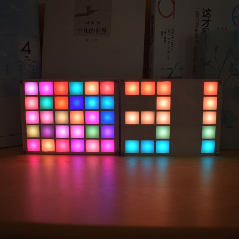 Pitxsgsia LED Musik-Spektrum-Anzeige – Reagiert Auf Sound, 110 X 33 Mm, Mit Typ-C-Anschluss