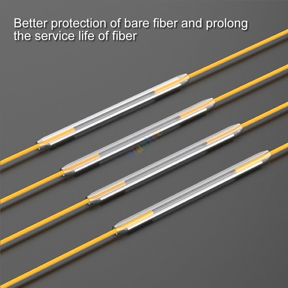 1000pcs lot 60mm 45mm 40mm Bare Fiber Cable Fiber Fusion Protection Splice Sleeves Heat Shrinkable tube