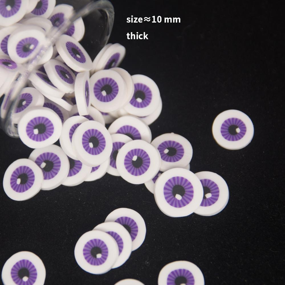 Halloween joulukuusi pingviini ouija taikavelho hattu silmät muoto polymeerisavi viipaleet sprinkleet liman täyttö puhelin tee itse: 6. silmää 65g