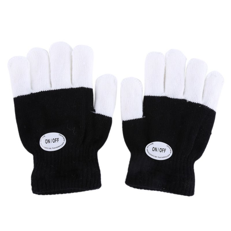 glühend Handschuhe Halloween freundlicher LED Rave Blinkt Warme Handschuh Licht hoch Finger Spitze Beleuchtung