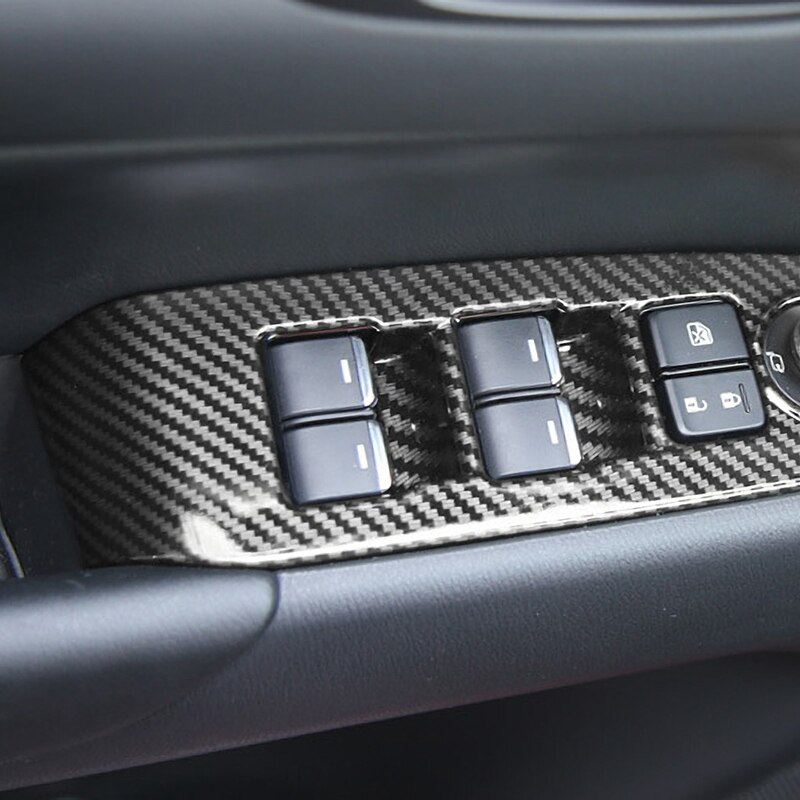 Til mazda cx5 cx 5 cx-5 bil interiør trim auto abs kulfiber inde i dørhåndtaget power window switch cover trim