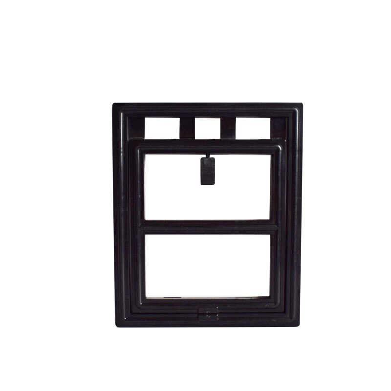 Puerta de plástico con cierre magnético para mascotas, para perros y gatos, puerta para mascotas con orificio para puertas de seguridad para perros pequeños, medianos y grandes: Black C