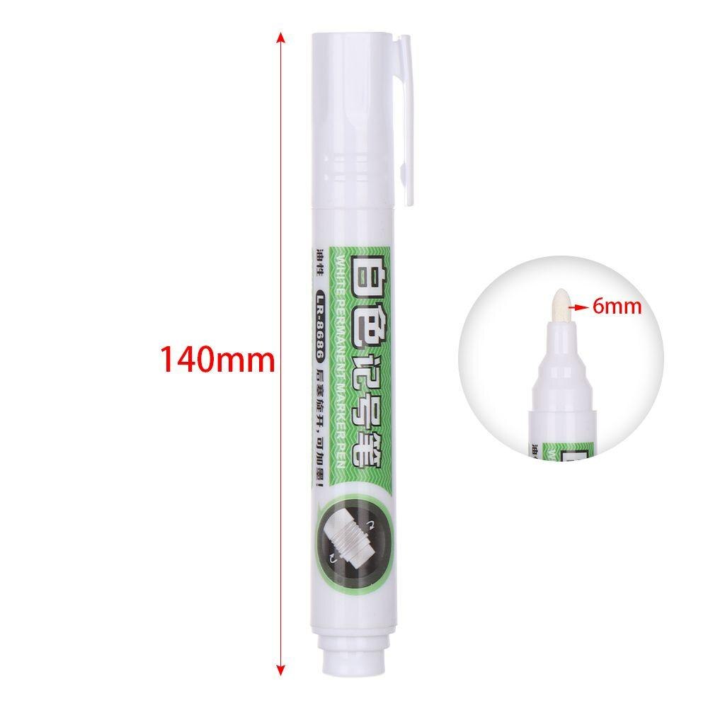 Rotulador permanente de pintura a prueba de agua POP de 20mm, marcadores de Graffiti rellenables para dibujo, póster, suministros escolares de oficina: White