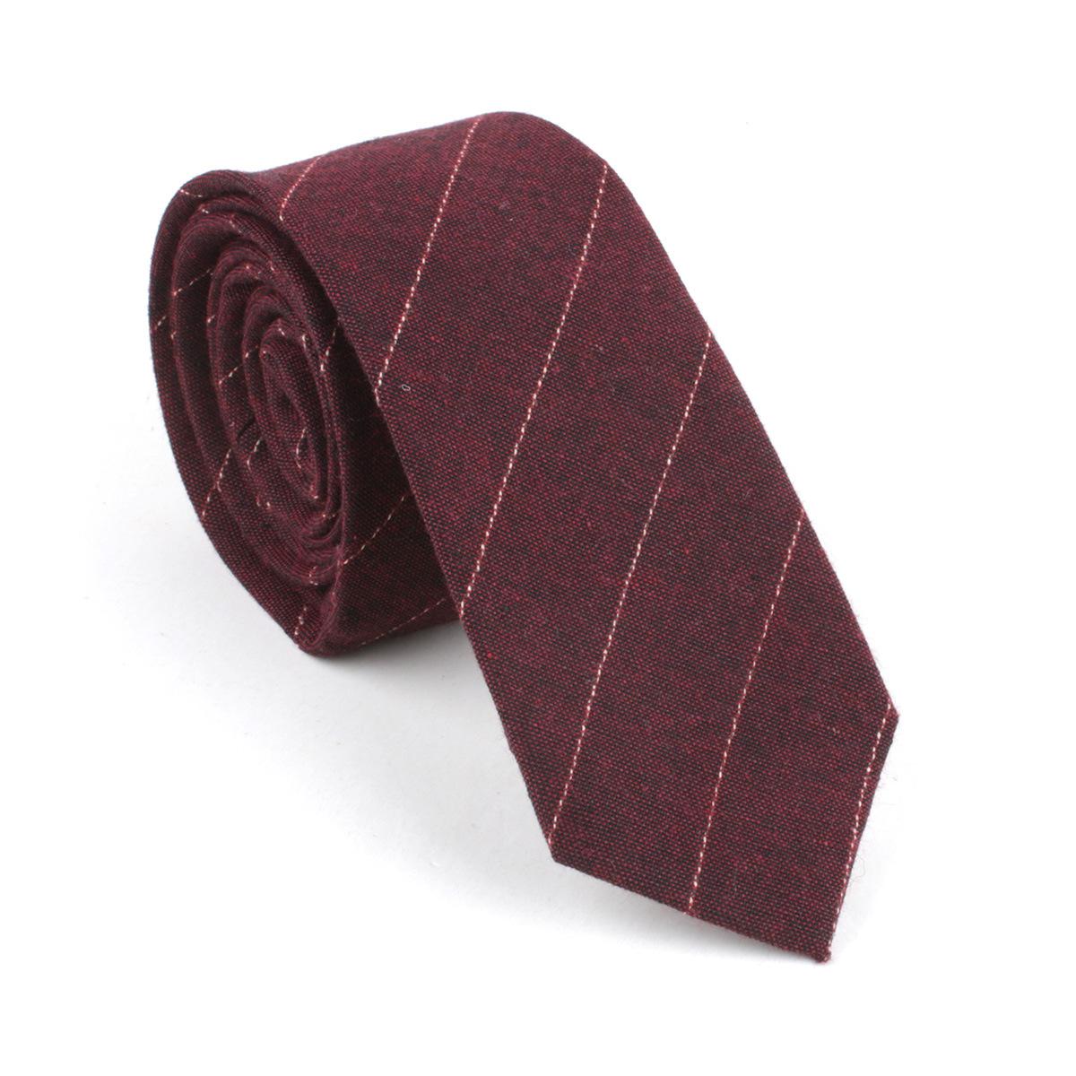 Mærke herre vintage solid hals slips til mand stribe rød blå bryllup business slim slips corbatas tyndt slips: 3