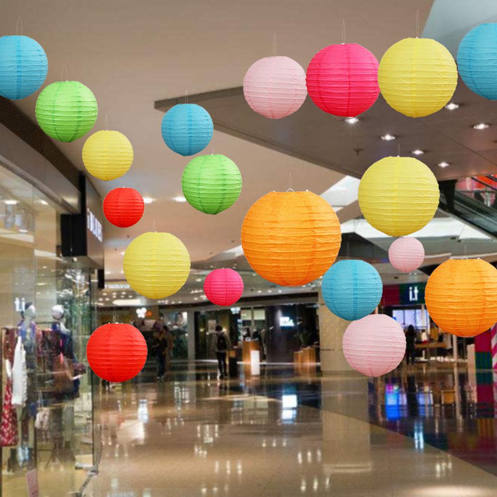 4 Inches Round Chinese Paper Lanterns Birthday Wedding Decor Craft DIY Lampion Hanging Ball Party Supplies