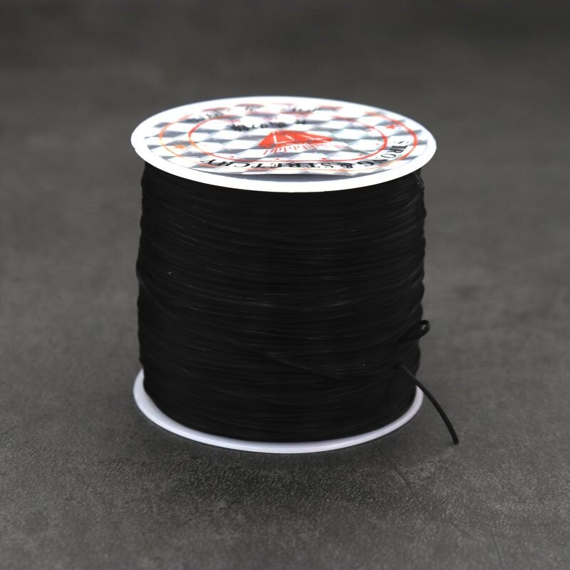 50m Strong Stretchy Beading Elastic Crystal String Cord Wire Thread Rope for DIY Bracelets Necklace Jewelry Findings Making: Black