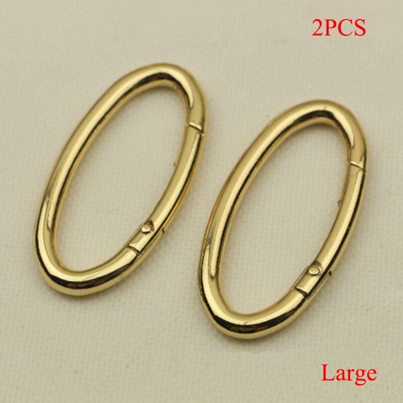 2 stk metallport fjær oval ringe spenner klips karabiner vesker håndveske krok lærveske stropp spenne karabinkrok bag tilbehør: Lys måke l