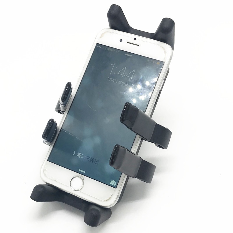 Motorcycle Ram Mount Universal Finger-Grip Phone or Radio Holder (Black)