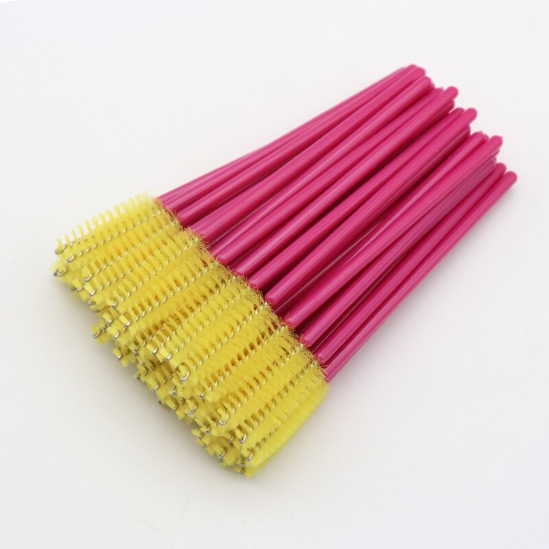 50 st engångs ögonfransborste bryn kosmetiskt verktyg portabel ögonfrans kam mikroborste borstar för kvinnor makeup verktyg: Aa099-06