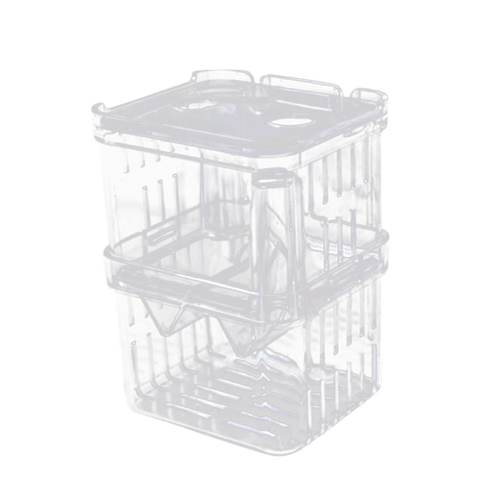 Aquarium Fish Breeder Box High Clear Double Hatching Incubator Hatchery Isolator Breeding Isolation Box Fish Tank Turtle Reptile