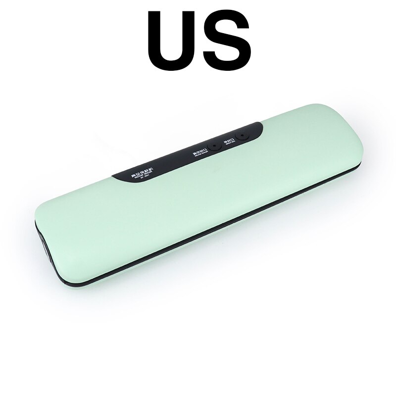 Food Vacuum Sealer Verpakking Rolls Vacuüm Zakken Voor Keuken Opslag Vacuüm Verpakking Machine Naadlasmachines Huishoudelijke Hotsale: Green US Plug