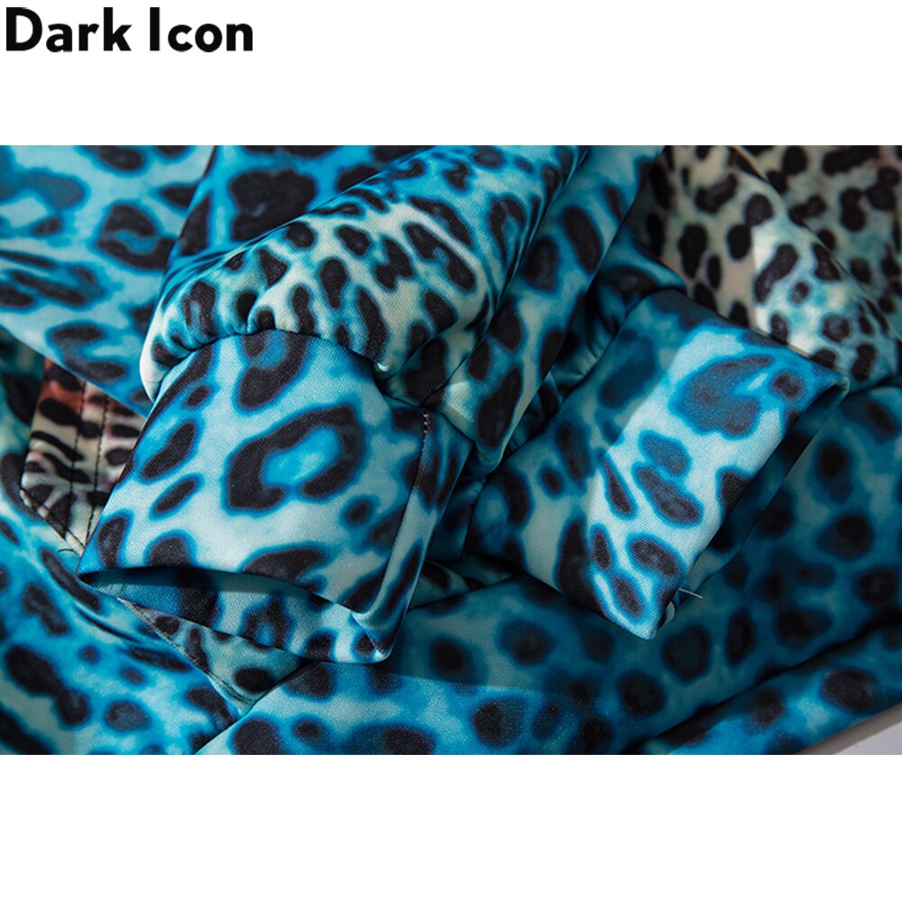 Mørk ikon gradient leopard hættetrøje mænd pullover lommer til mænd sweatshirts og hættetrøjer