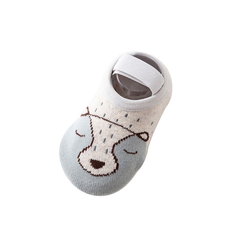 1 Pair Baby Girls Boys Cute Cartoon Non-slip Cotton Toddler Floor Socks Animal Pattern First Walker Shoes For Newborns